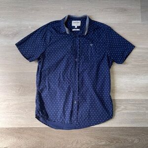 Men’s Heritage slim fit navy collared shirt size L